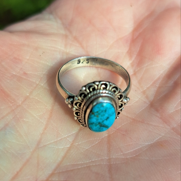 Sterling Silver Persian Turquoise Ring - Picture 3 of 7